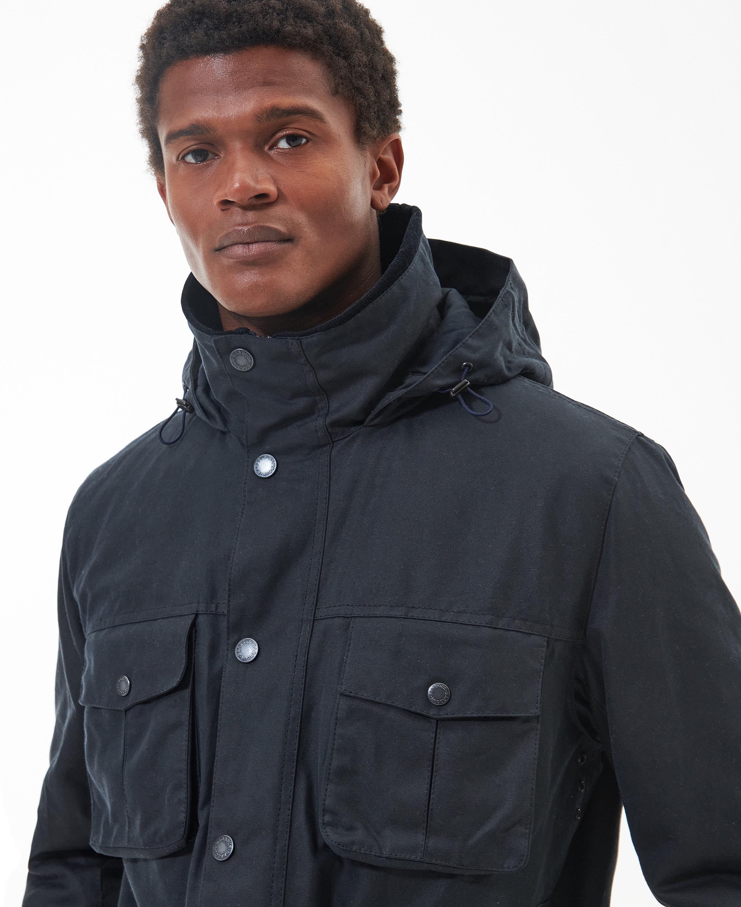 Hooded sales wax jacket