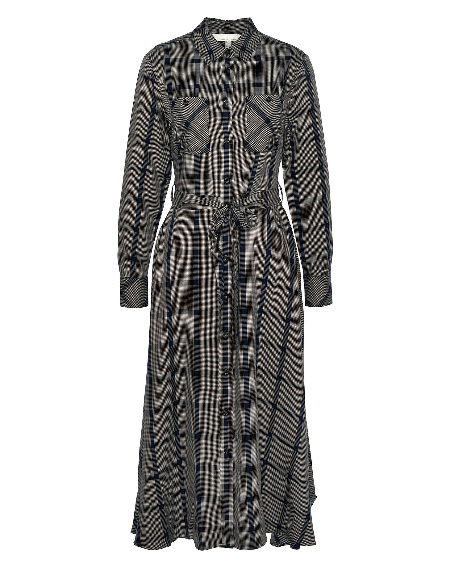 Claudia Check Midi Dress