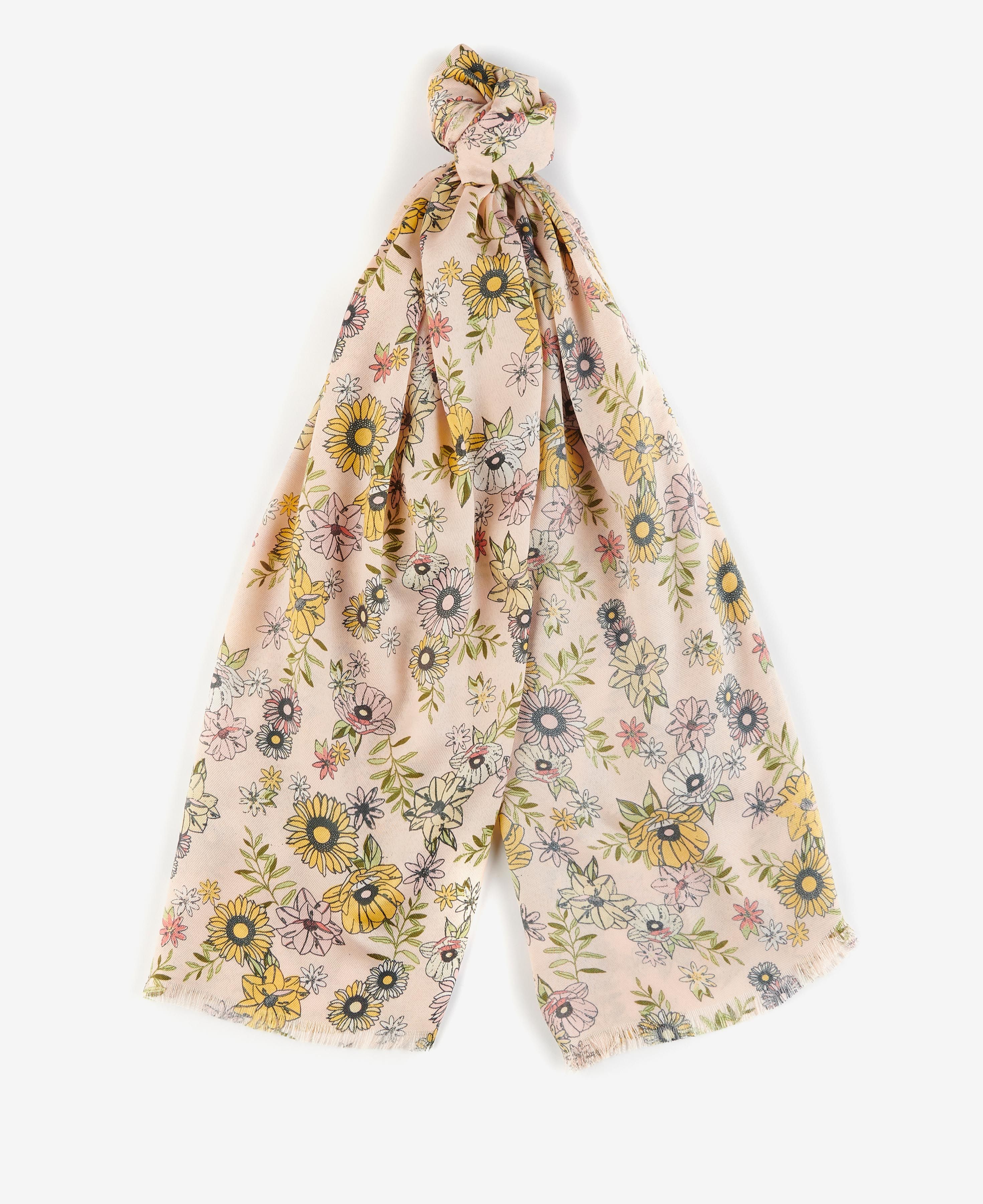 Barbour Oversized Floral Print Scarf