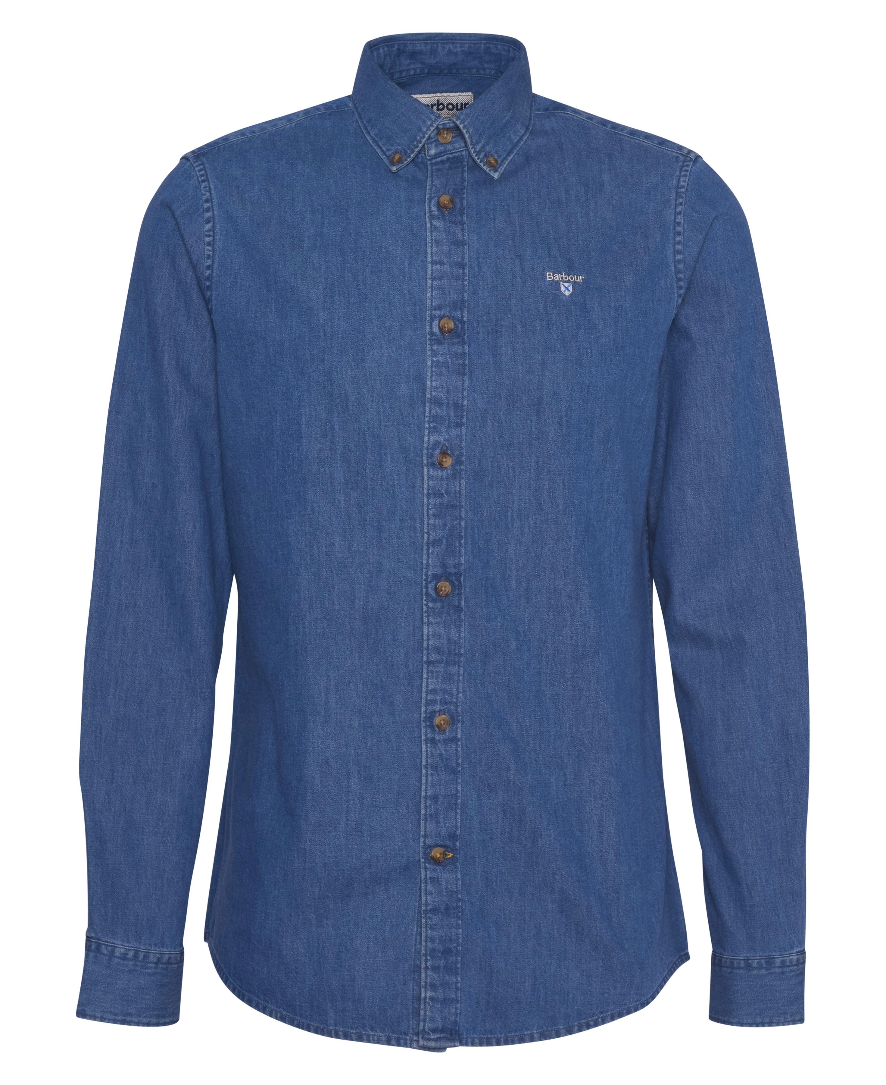 Denim Crest Tailored Long-Sleeved Shirt
