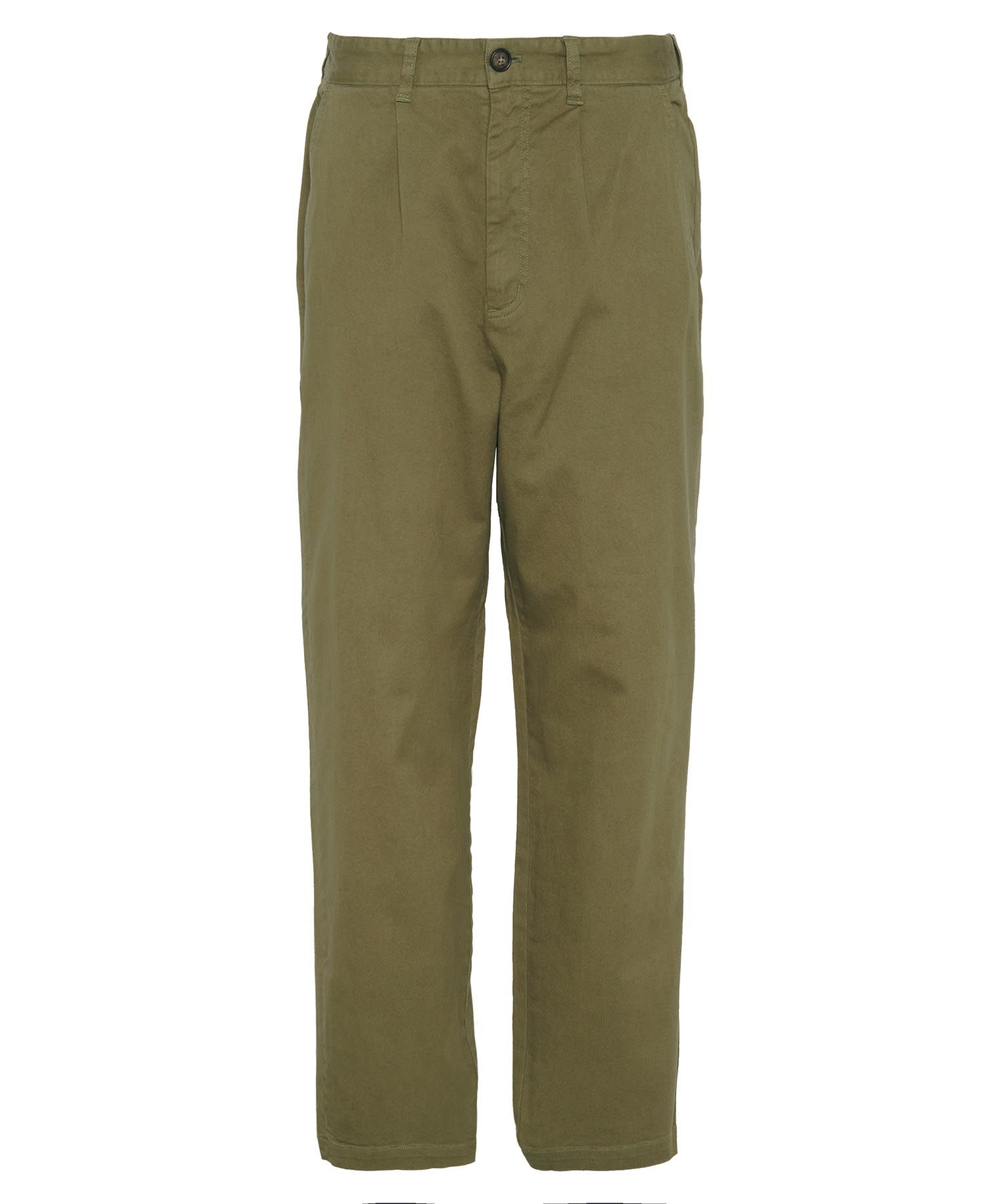 Washed Stretch Relaxed Trousers