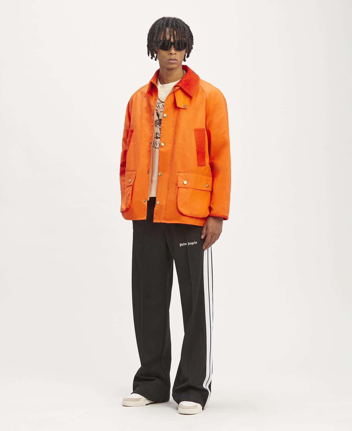 Palm Angels x Barbour Malik Bedale Wax Jacket