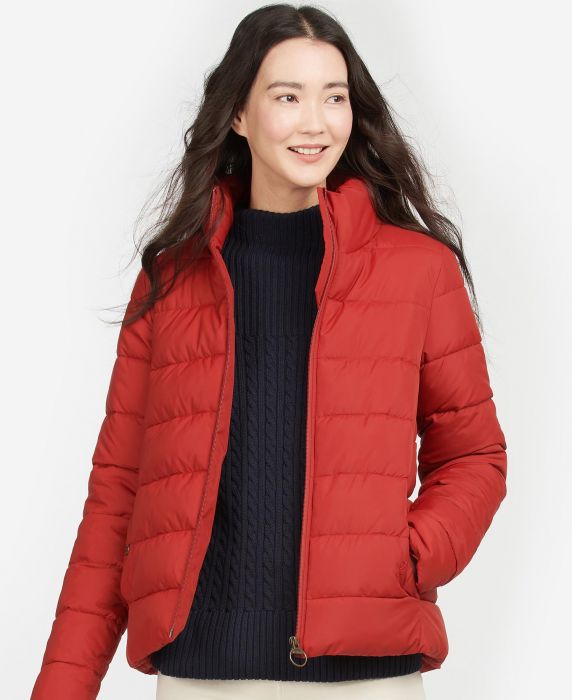 Barbour bernera quilted jacket red shop