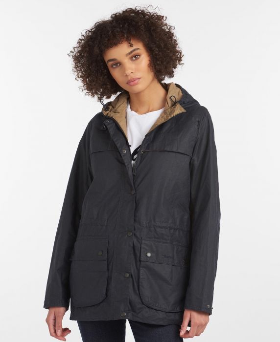 barbour lightweight wax hood