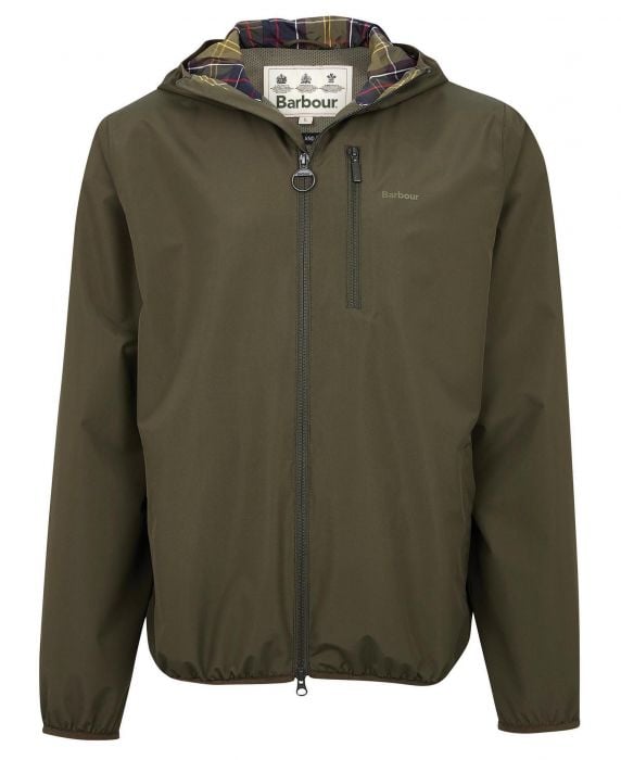 barbour green hooded jacket