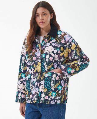 Barbour Printed Delphinium Quilted Jacket