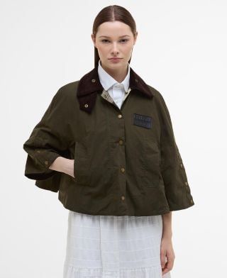 Barbour x ERDEM Trapezjacke Reversible Clover Showerproof