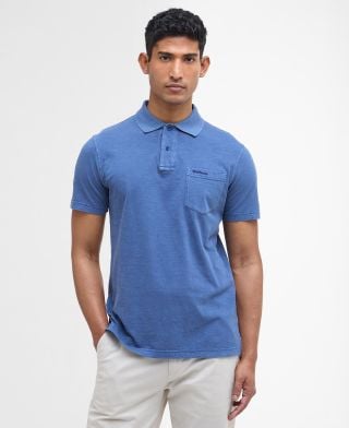 Pigment Dye Slub Polo Shirt