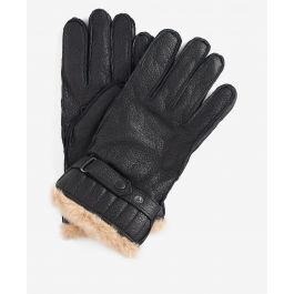 Barbour Leather Utility Gloves in Black Barbour