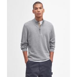 Barbour Cotton Half Zip in Grey | Barbour