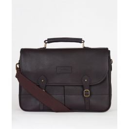 Barbour Leather Briefcase in Brown Barbour
