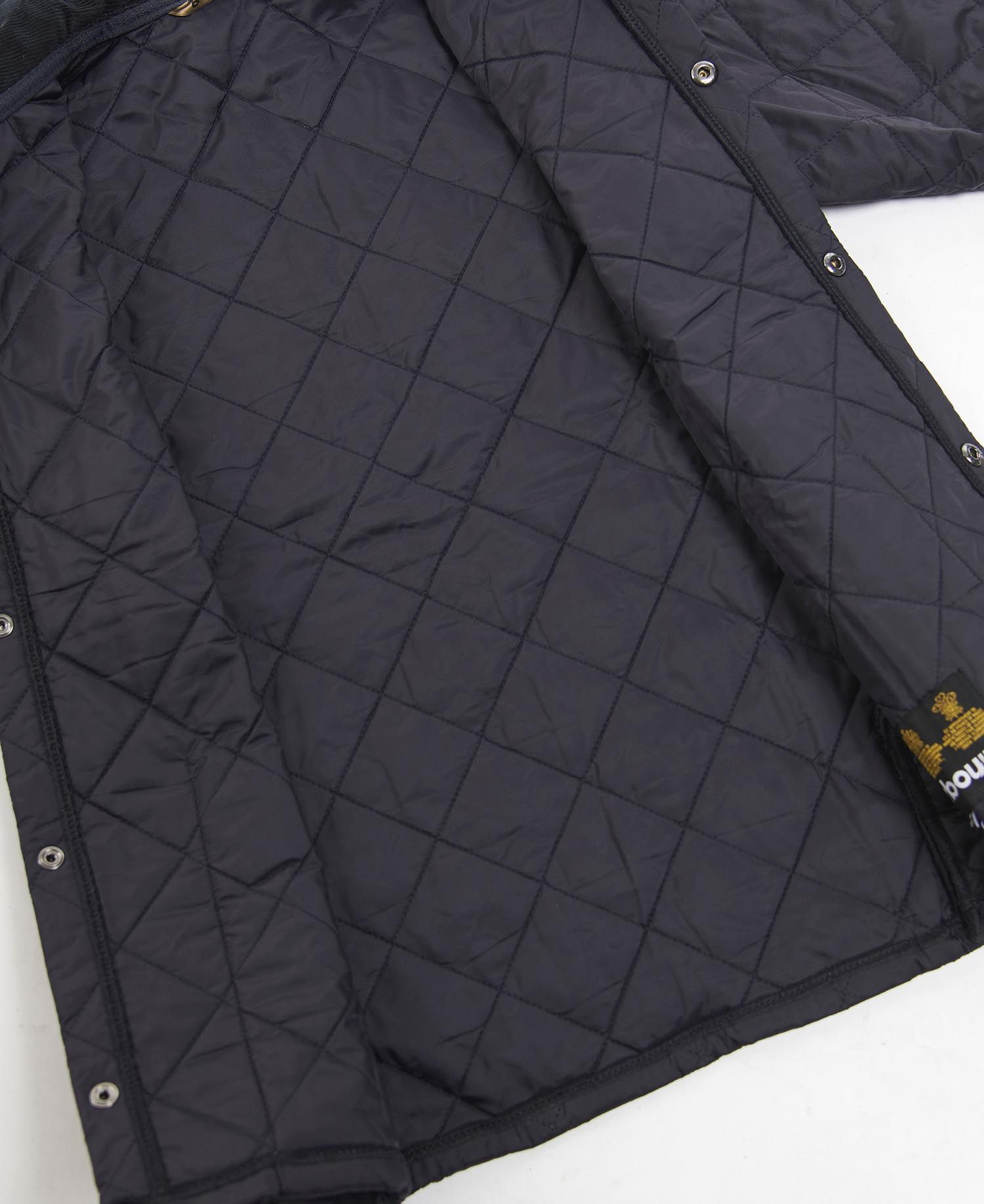 Barbour quilted jacket kids hot sale Black