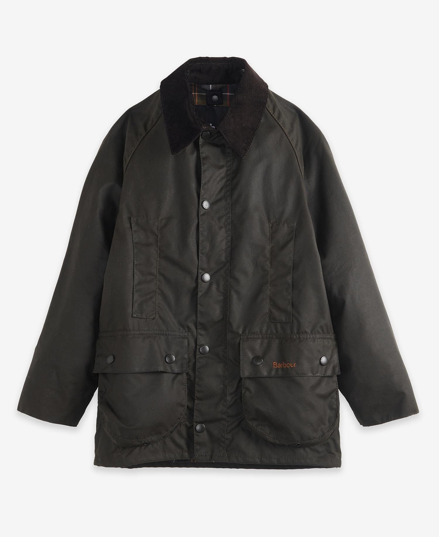 Barbour Boys Beaufort Waxed Jacket in Olive | Barbour