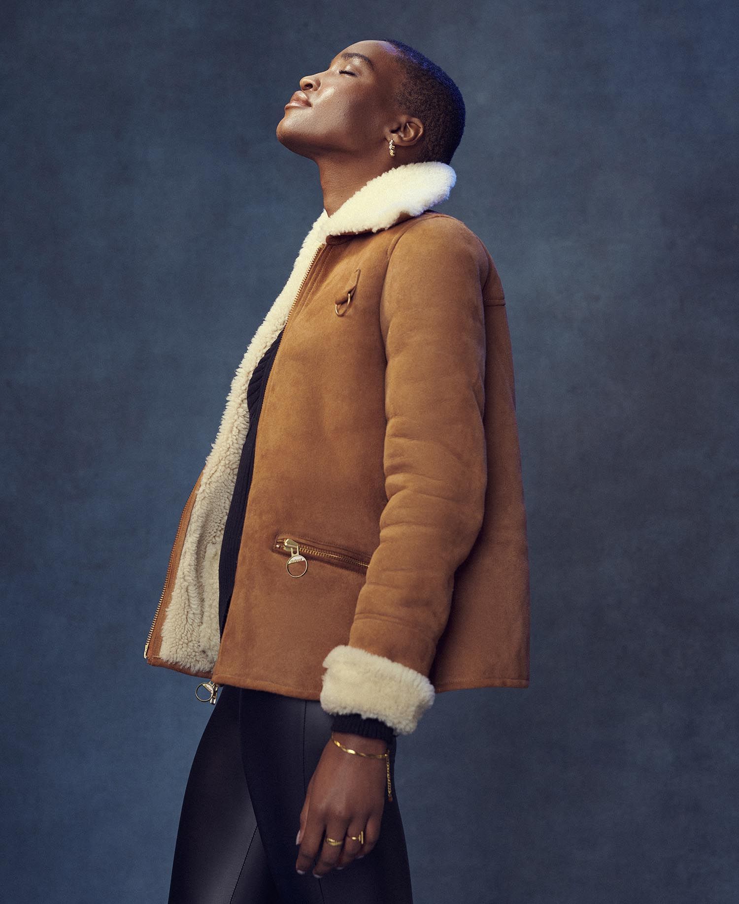 Barbour online shearling jacket