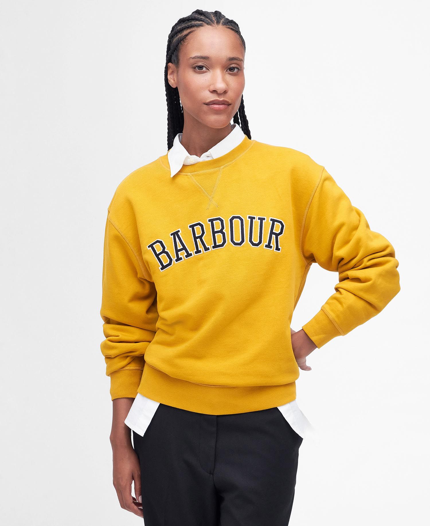 Barbour shop hood yellow