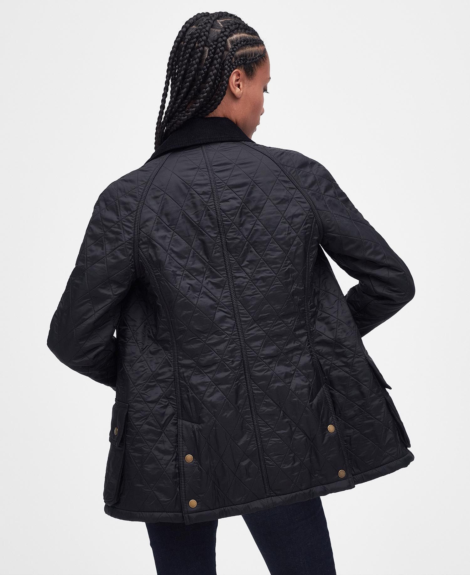 Barbour Beadnell Polarquilt in Black Black Barbour