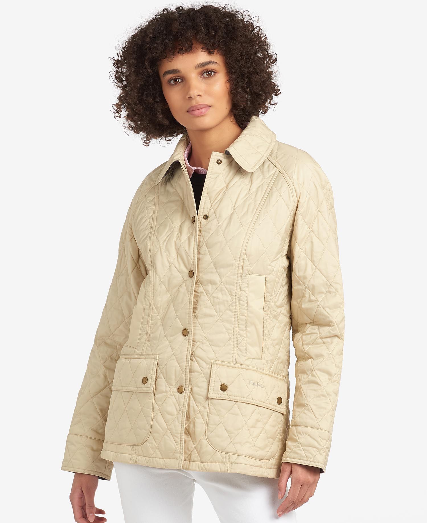 Barbour Summer Beadnell Quilt in Cream | Barbour
