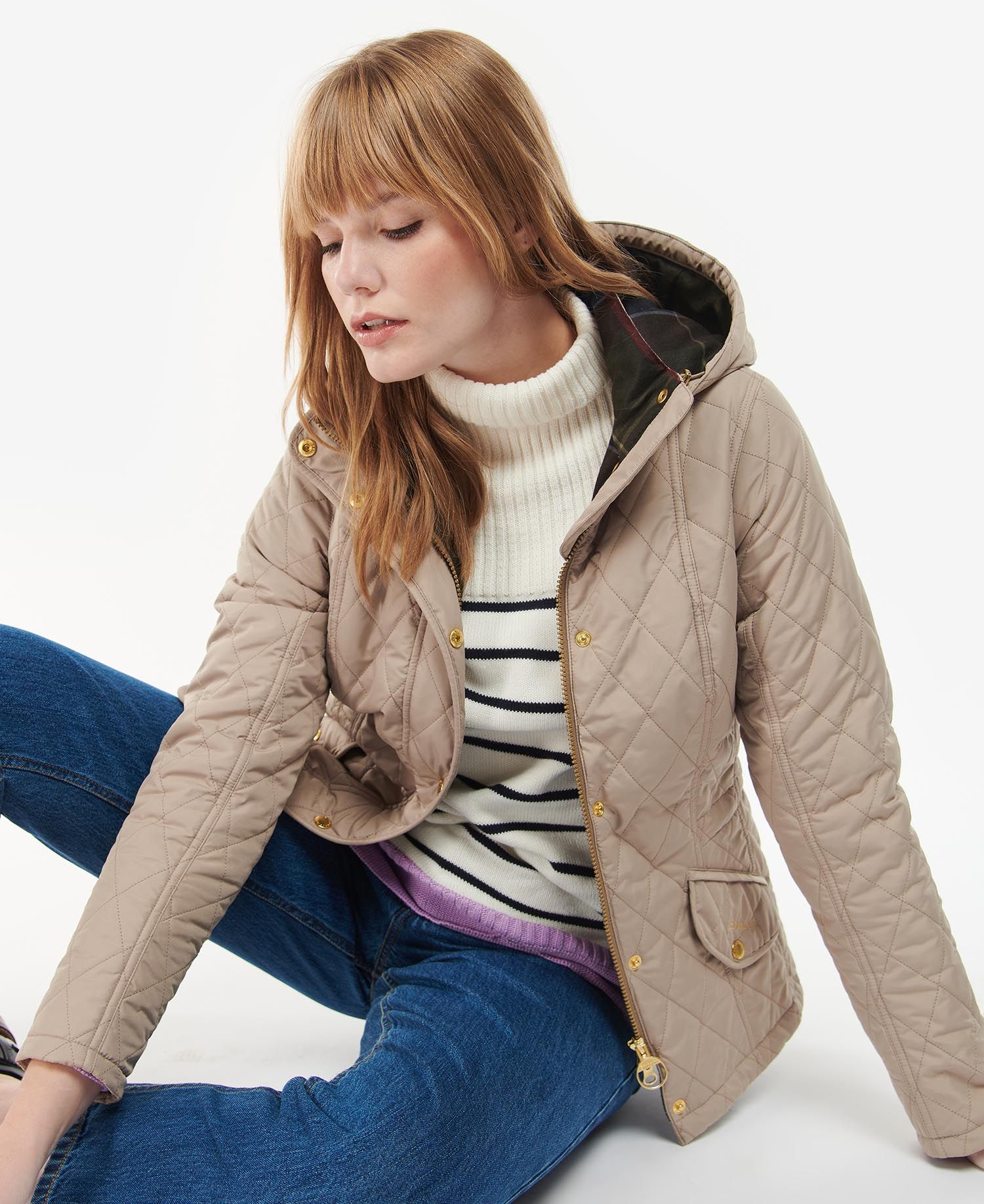 Barbour millfire top diamond quilted jacket