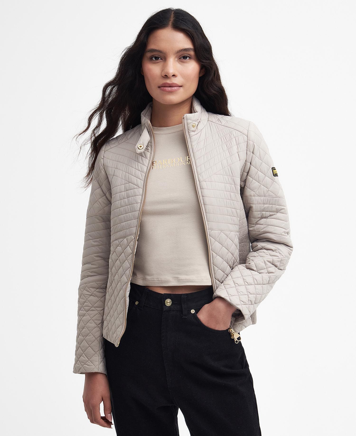 Women's barbour international lightweight quilted jacket cheap