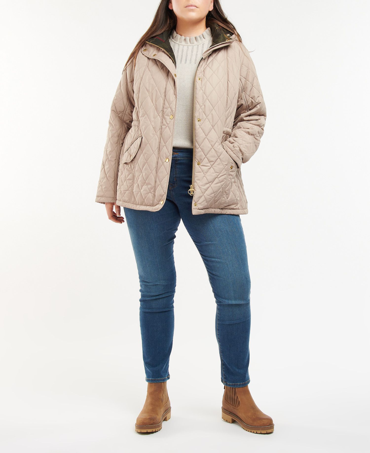 Barbour millfire quilted womens sales jacket