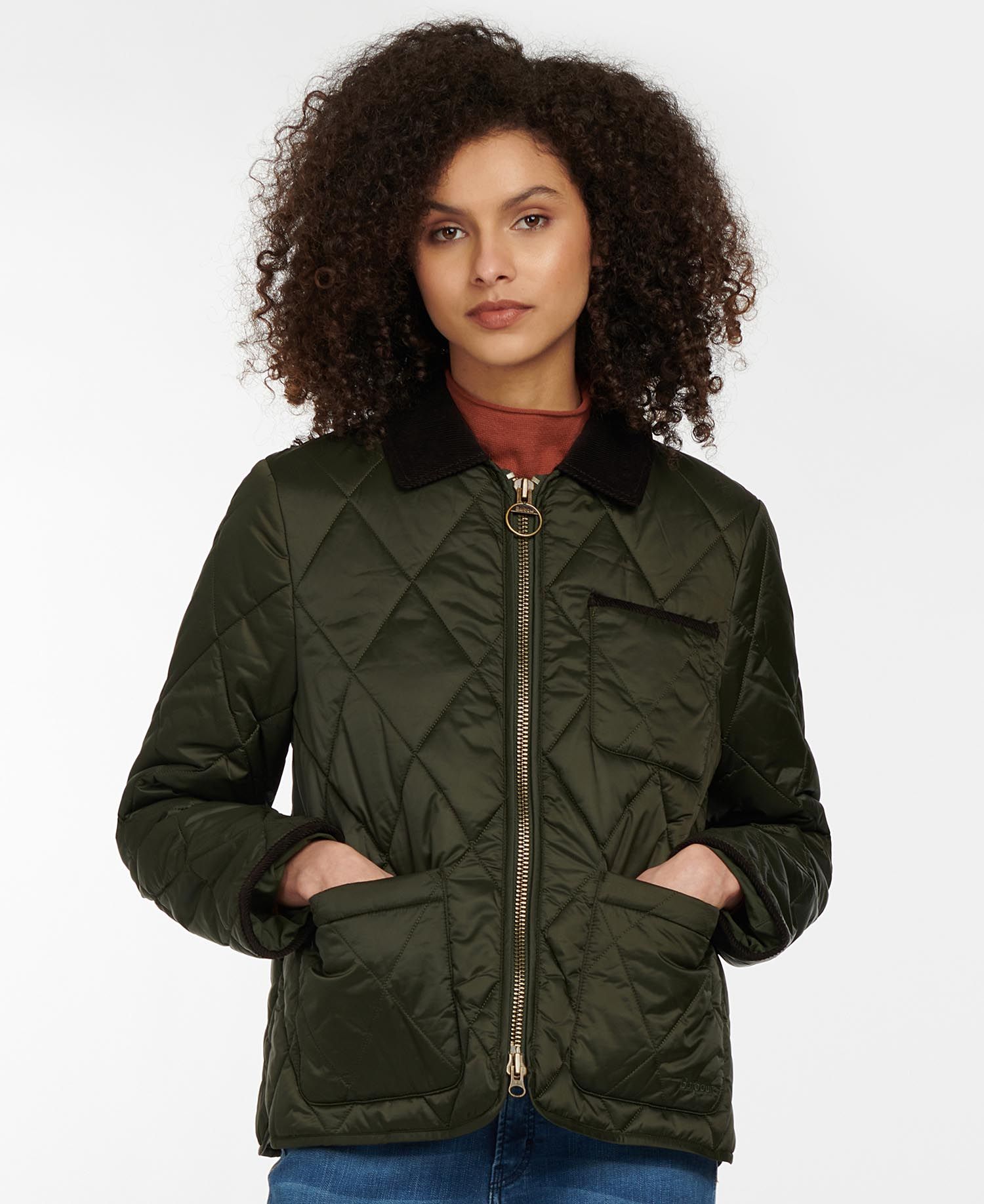 Barbour Linhope Quilted Jacket Sage Classic 10 Barbour