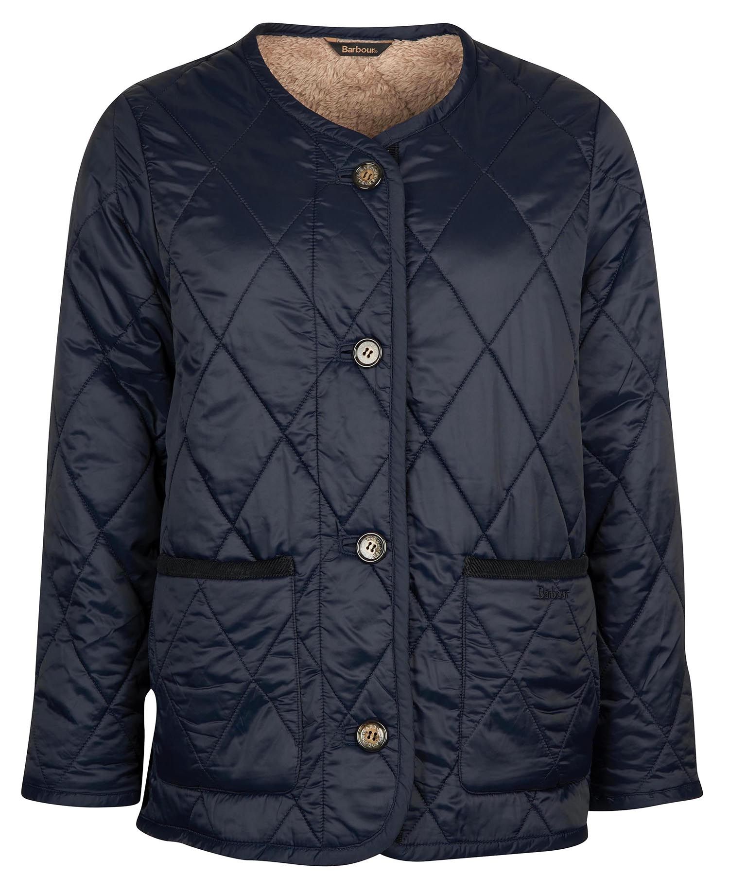 Barbour navy shop quilted jacket