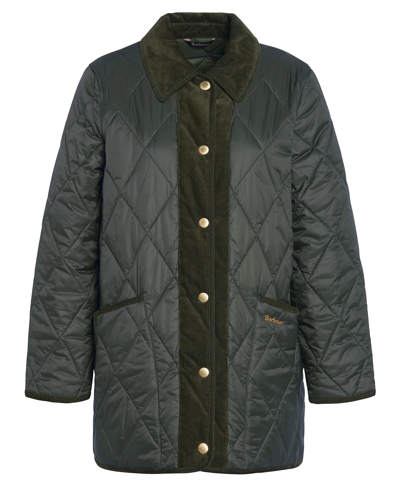 Womens green barbour jacket top