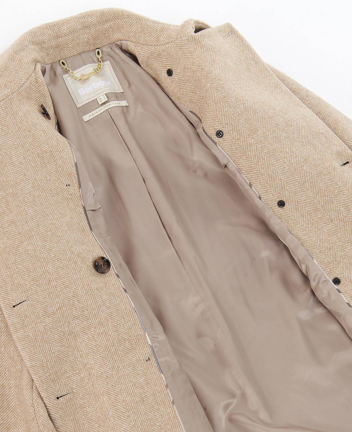 Barbour balmedie wool coat shop