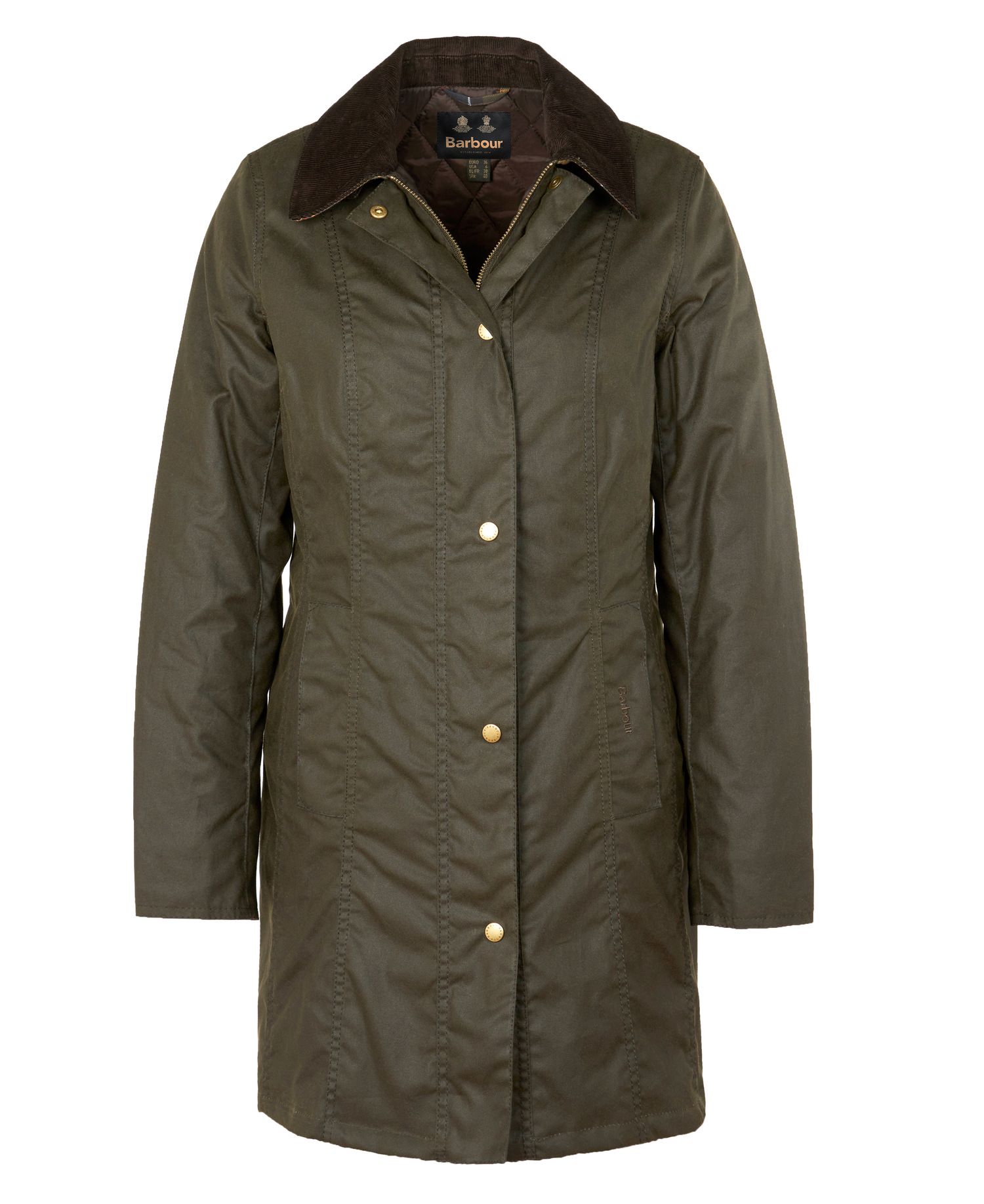 Barbour Belsay Waxed Cotton Jacket in Green | Barbour