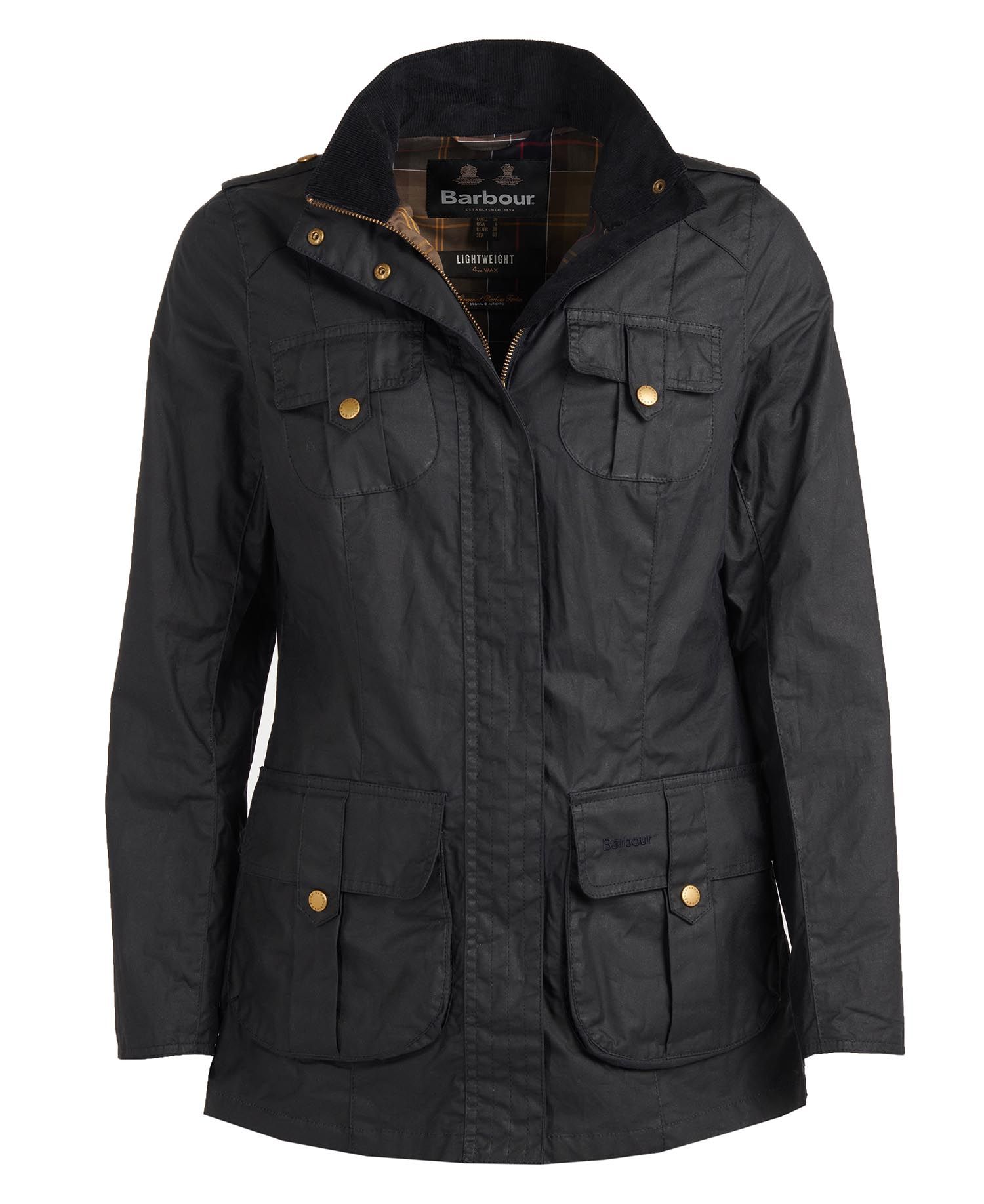 Barbour Lightweight Defence Waxed Cotton Jacket in Navy | Barbour