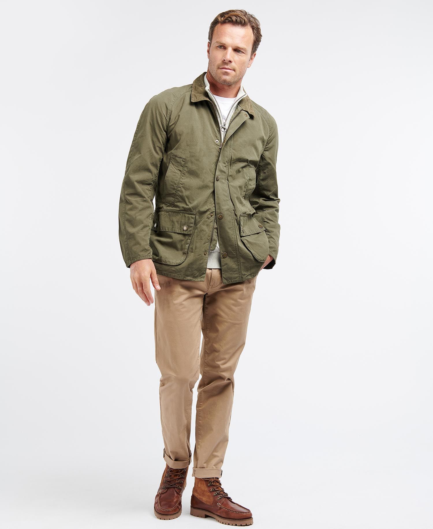 Shop the Barbour Ashby Casual Jacket in Olive | Barbour