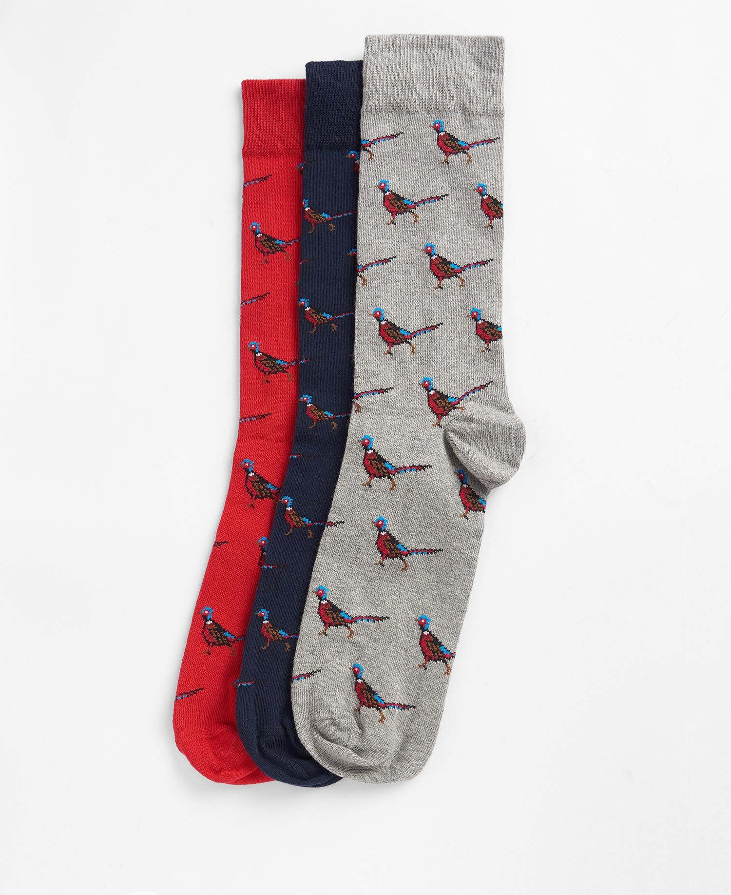 Barbour Pheasant Socks Gift Box in Mixed Barbour