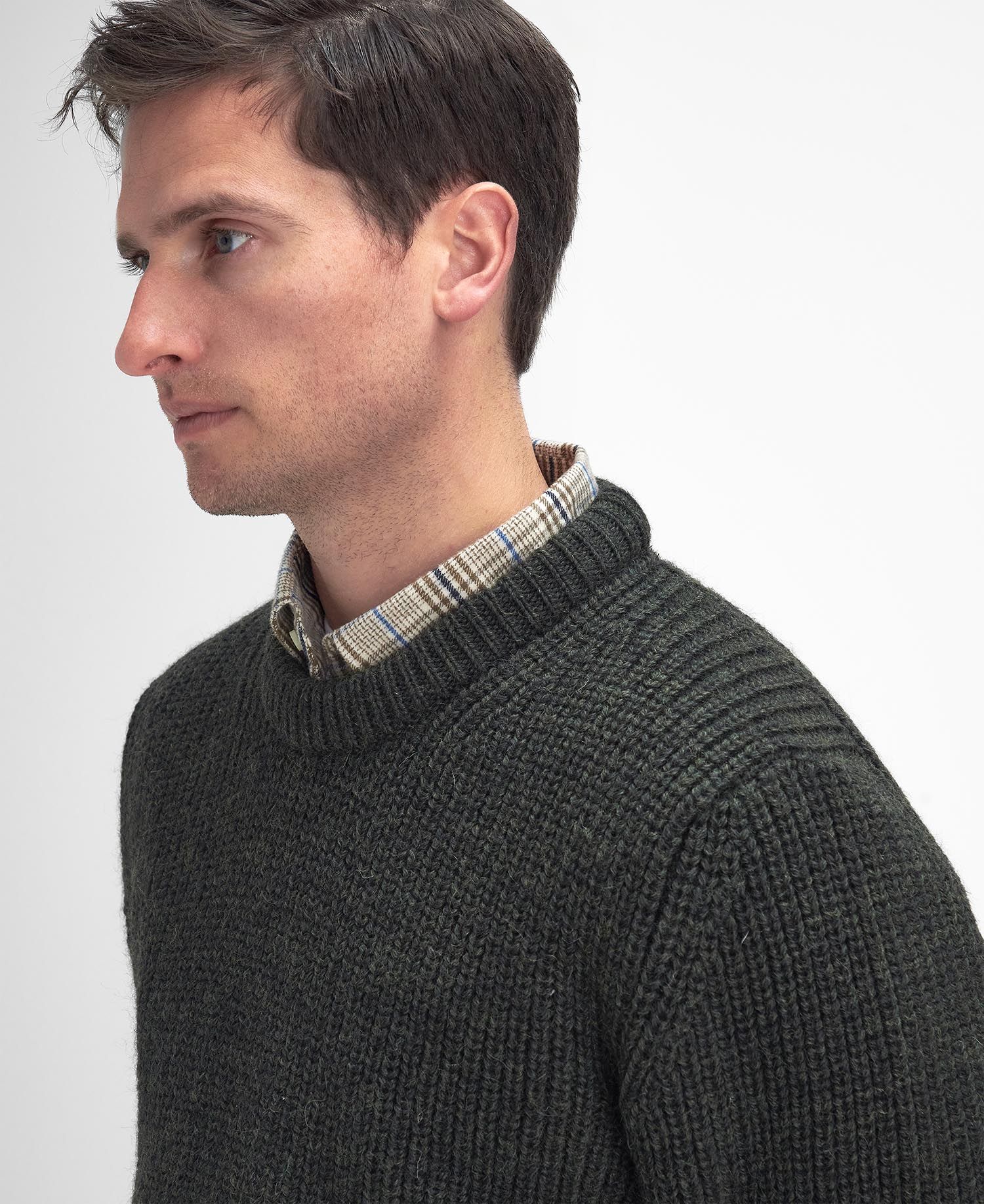Shop the Barbour New Tyne Crew Neck Jumper in Green today. Barbour