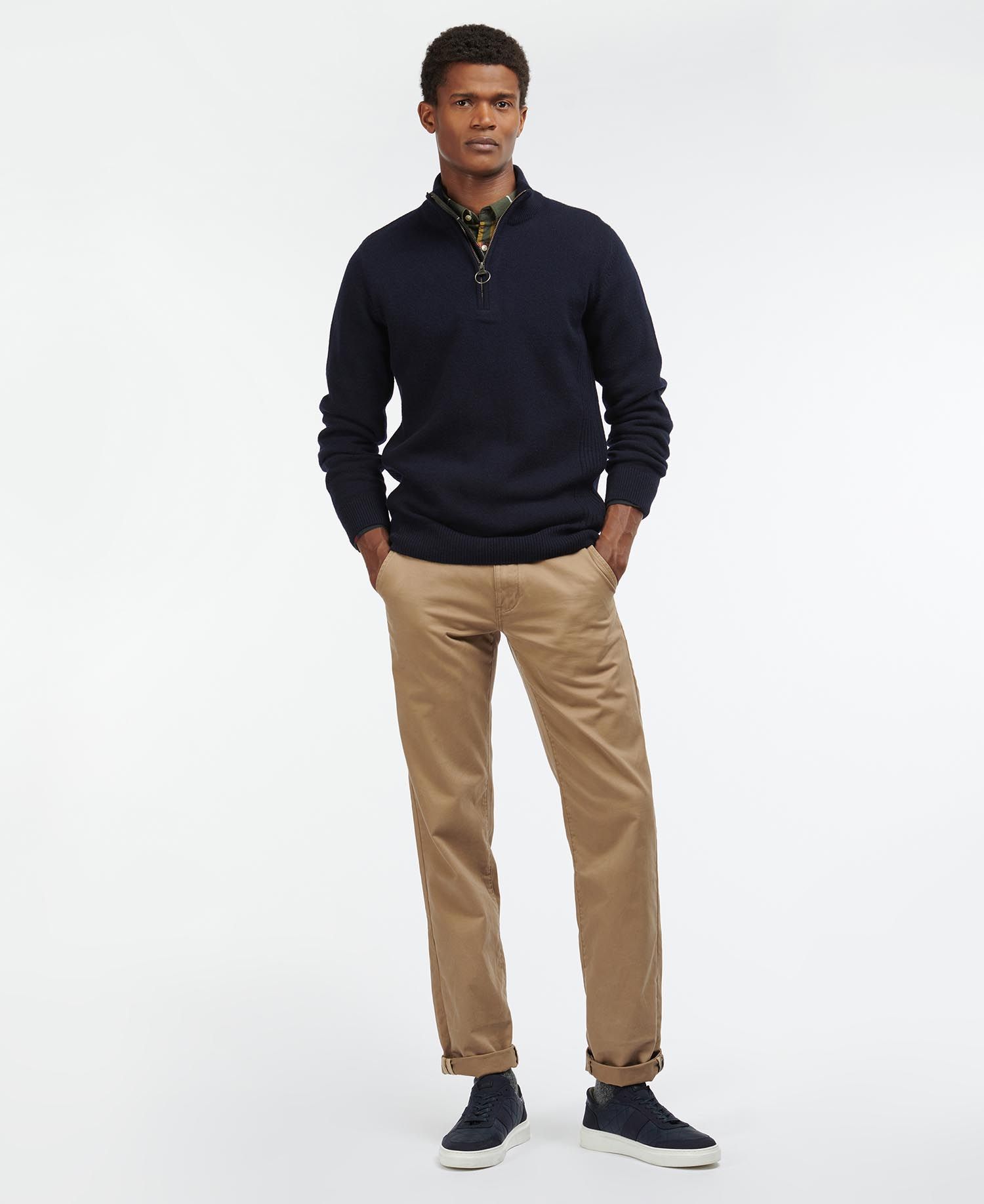 Barbour Holden Half Zip Sweater in Blue Barbour