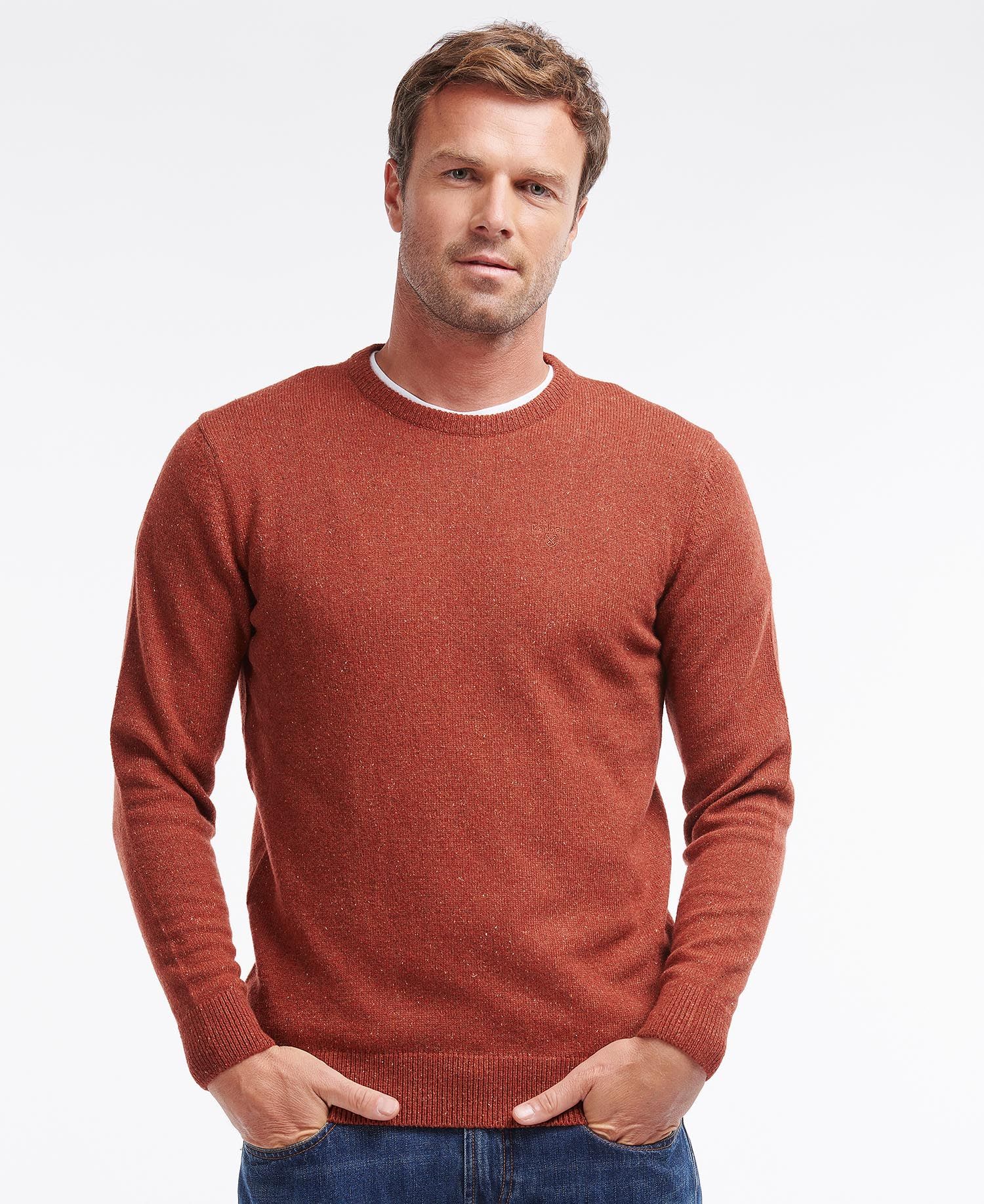 Barbour tartan jacquard crew neck sweater deals