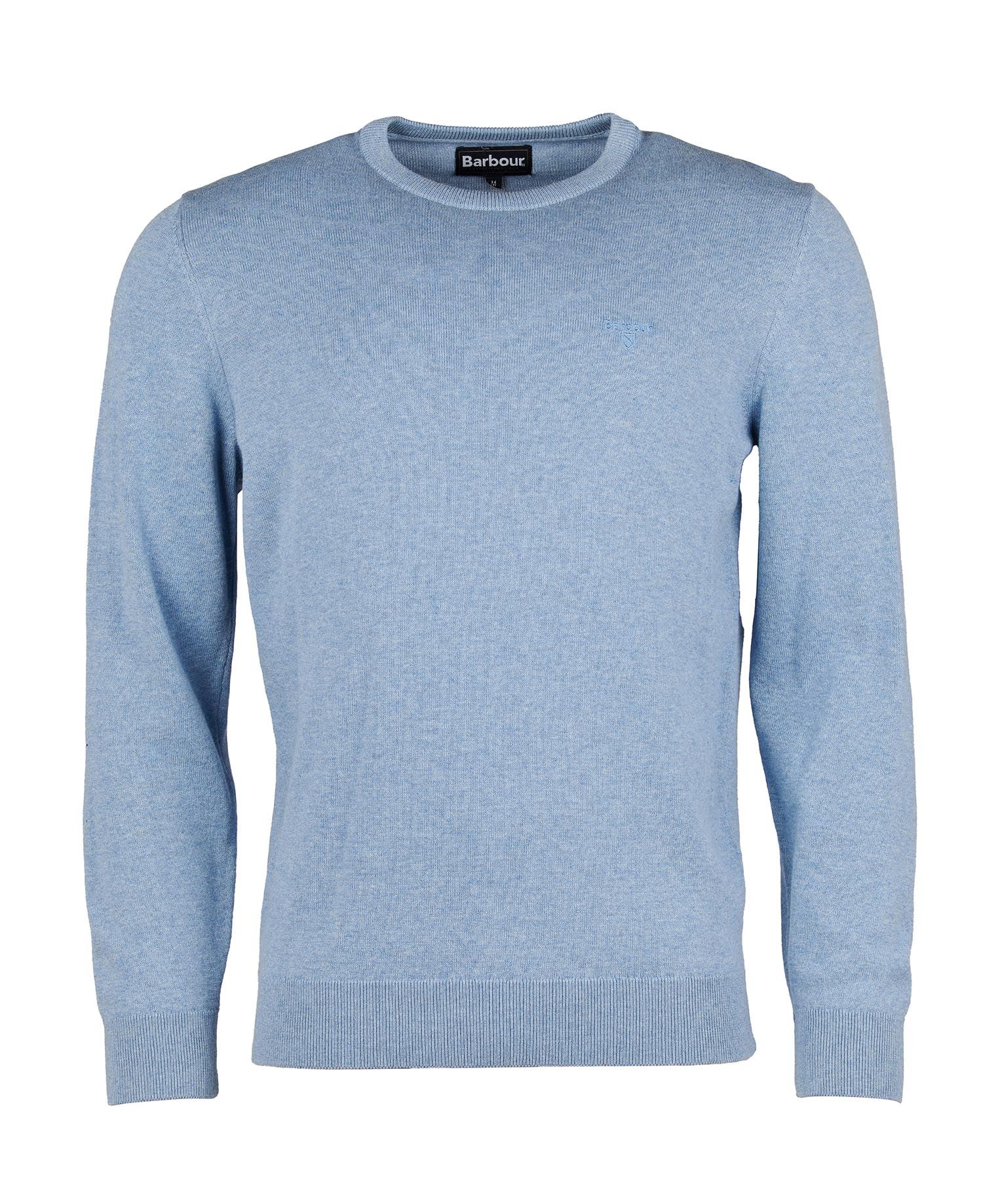 Shop the Barbour Pima Cotton Crew Neck in Blue | Barbour