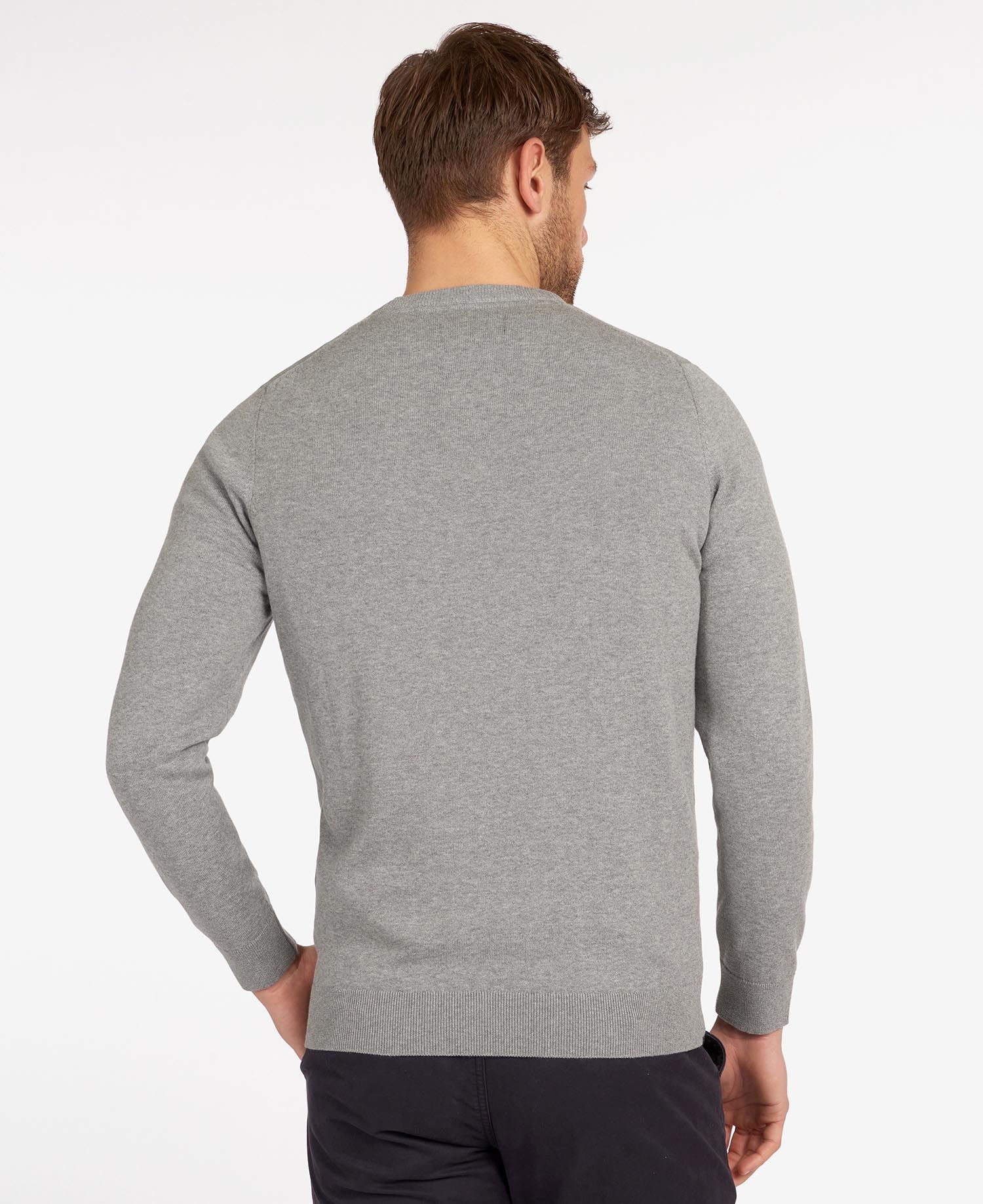 Barbour Pima Cotton Crew Neck in Grey Barbour
