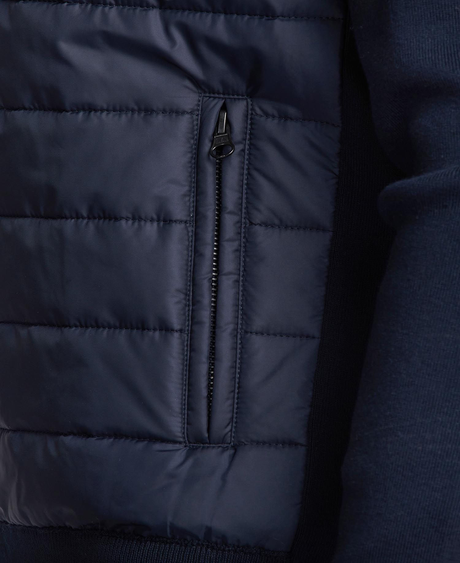 Men's barbour international baffle zip hotsell through knit