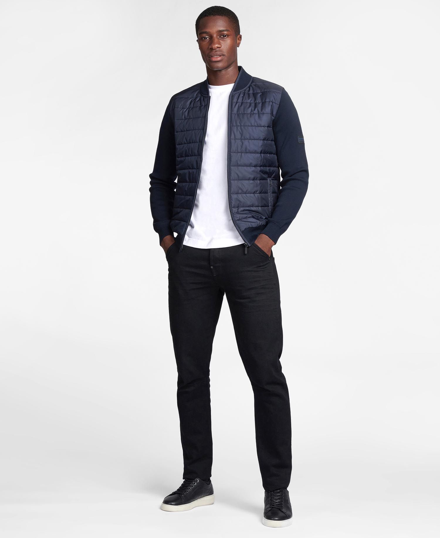 Barbour baffle zip discount