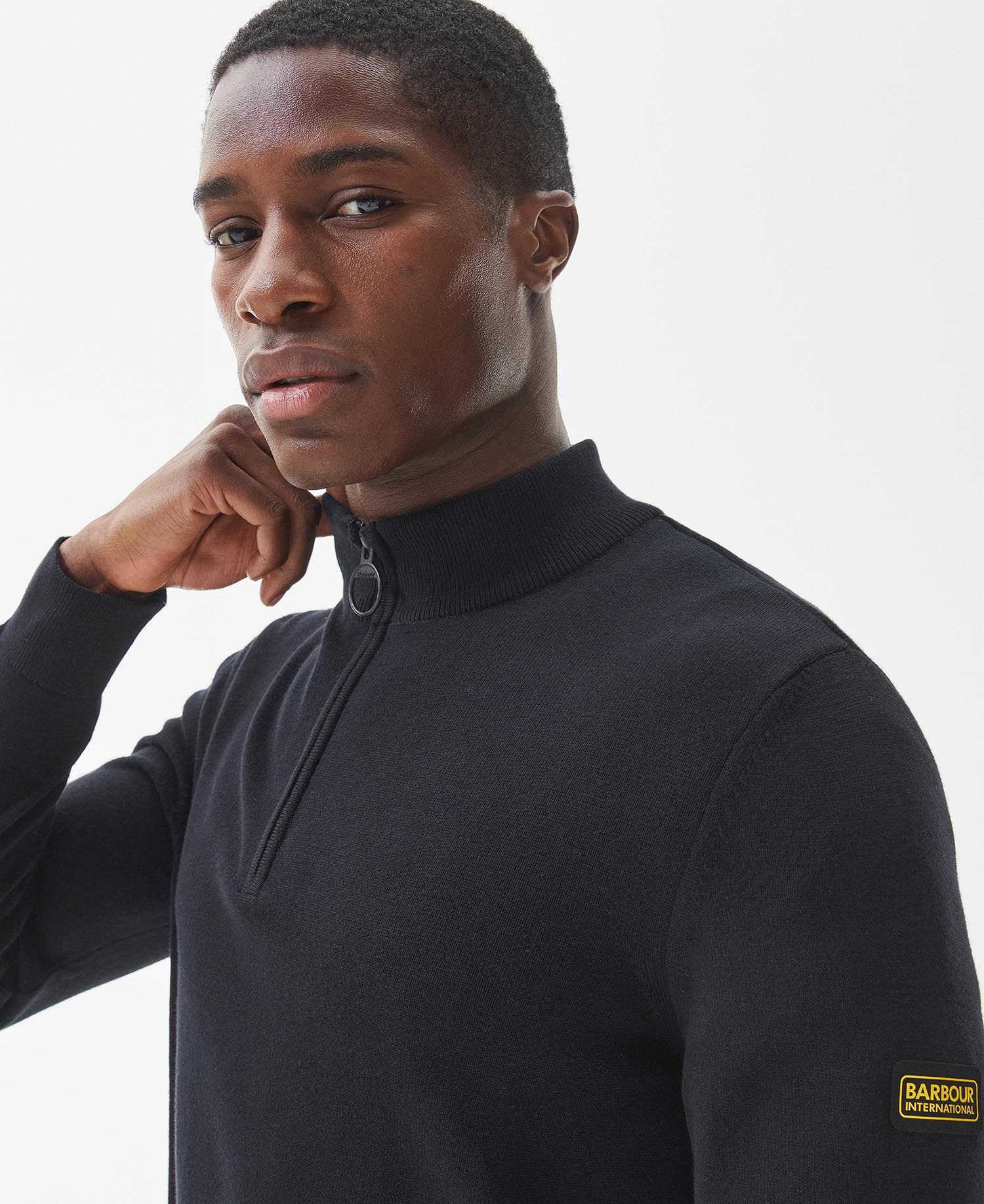 Barbour international half zip jumper sales