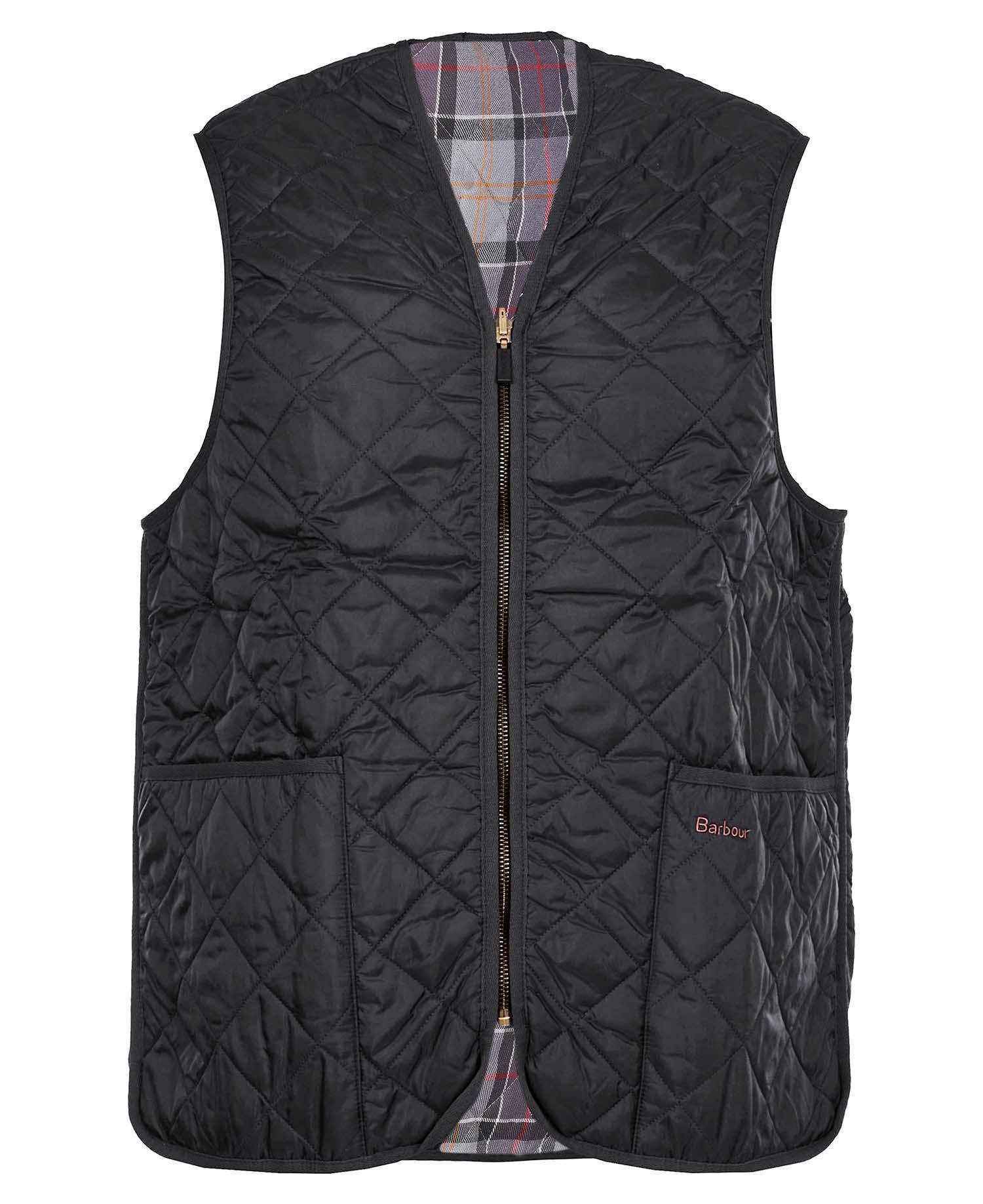 Barbour Quilted Waistcoat/Zip-In Liner in Black | Barbour