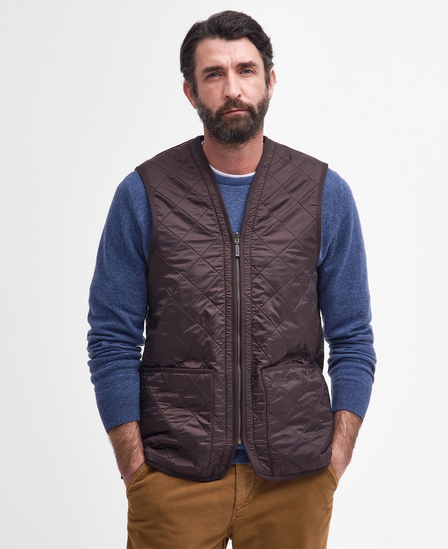 Barbour Polarquilt Waistcoat/Zip-In Liner in Brown | Barbour