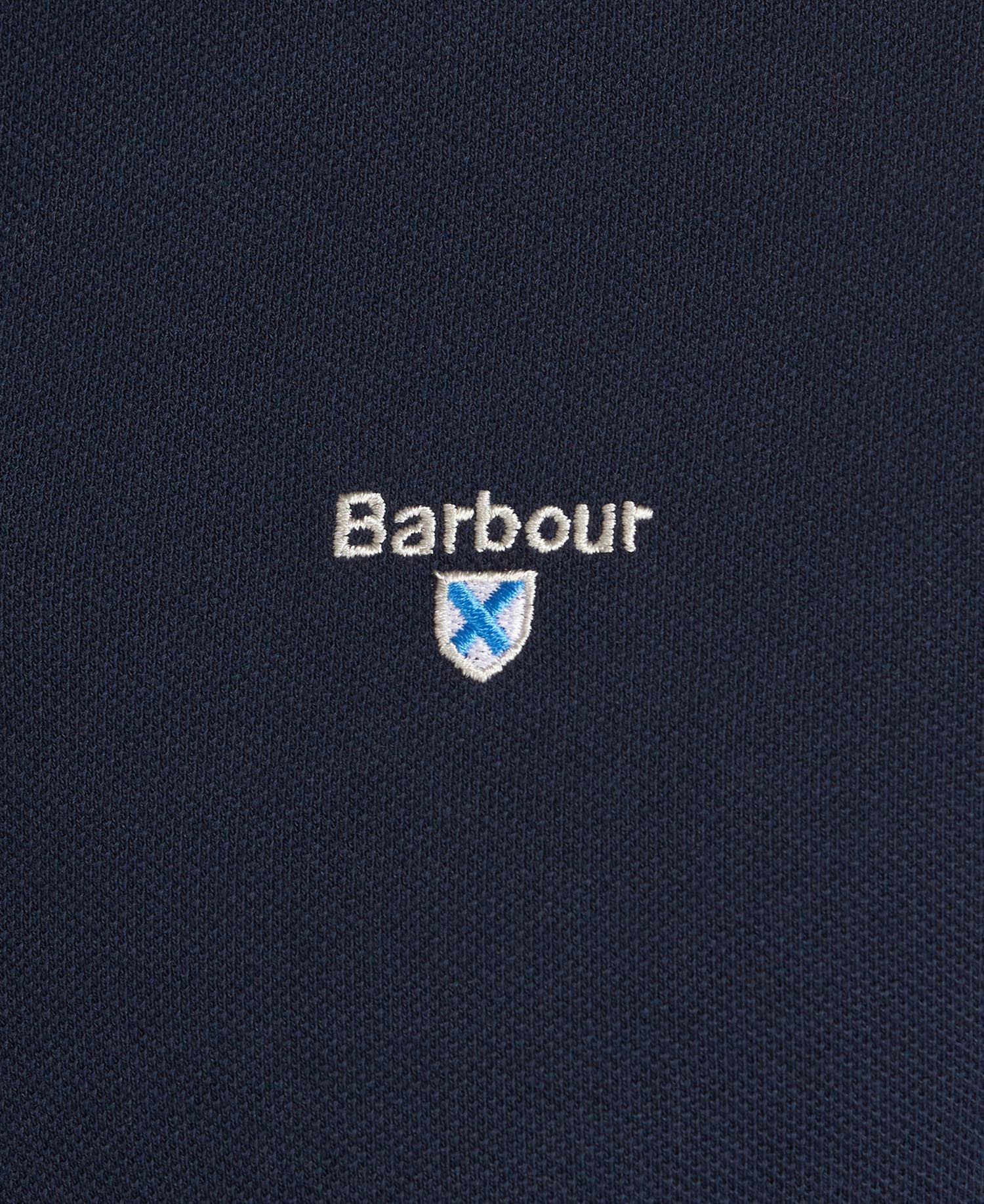 Barbour Tartan Pique Polo Shirt in Navy | Barbour