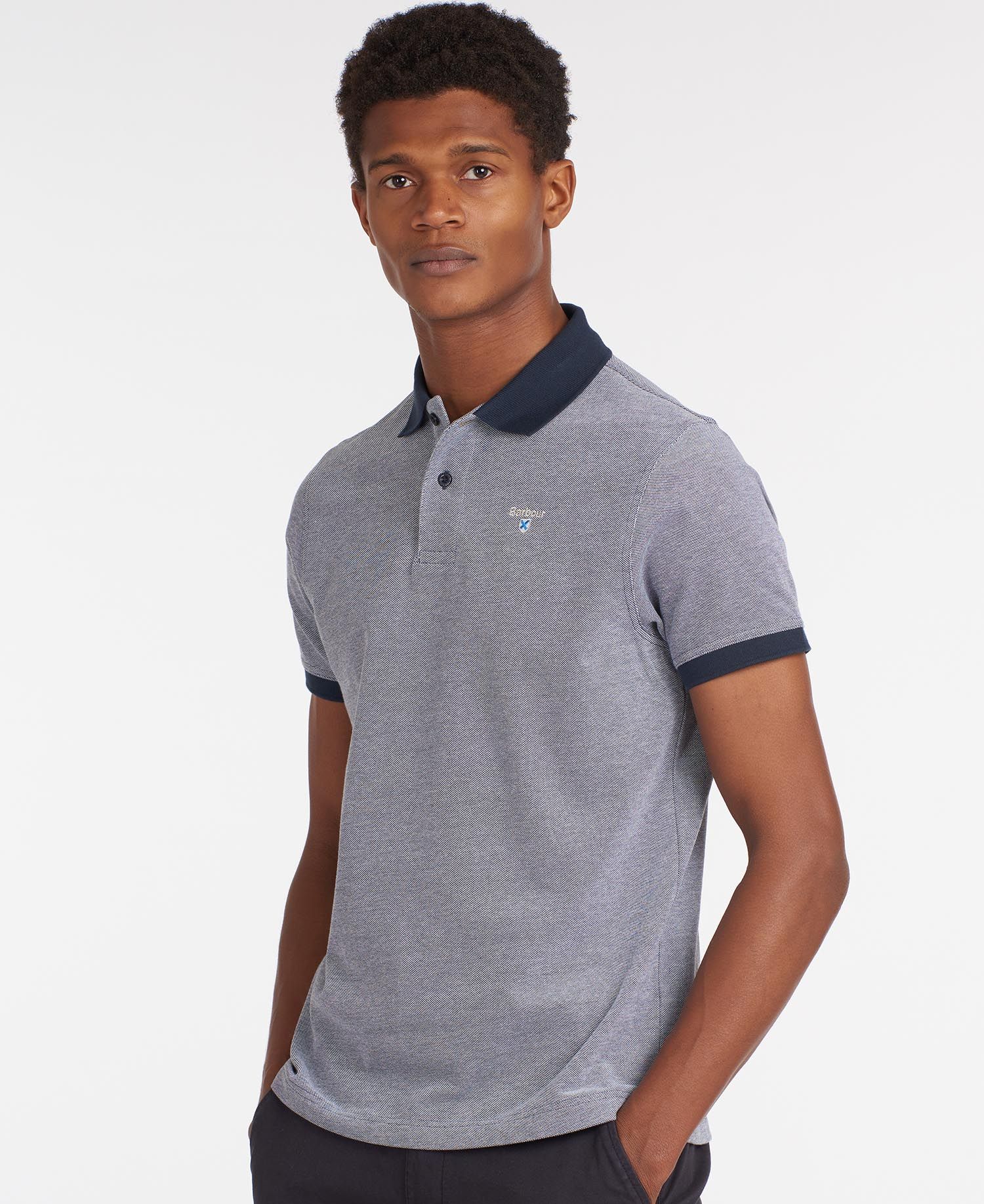 Barbour Sports Polo Mix in Blue | Barbour