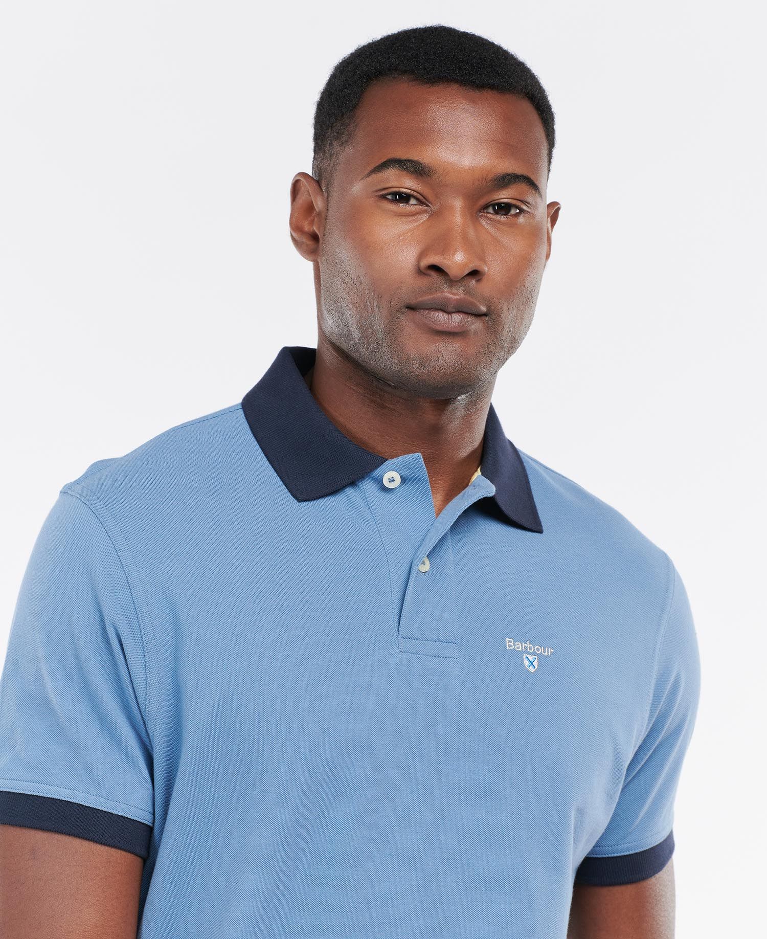 Shop the Barbour Lynton Polo Shirt in Blue Barbour