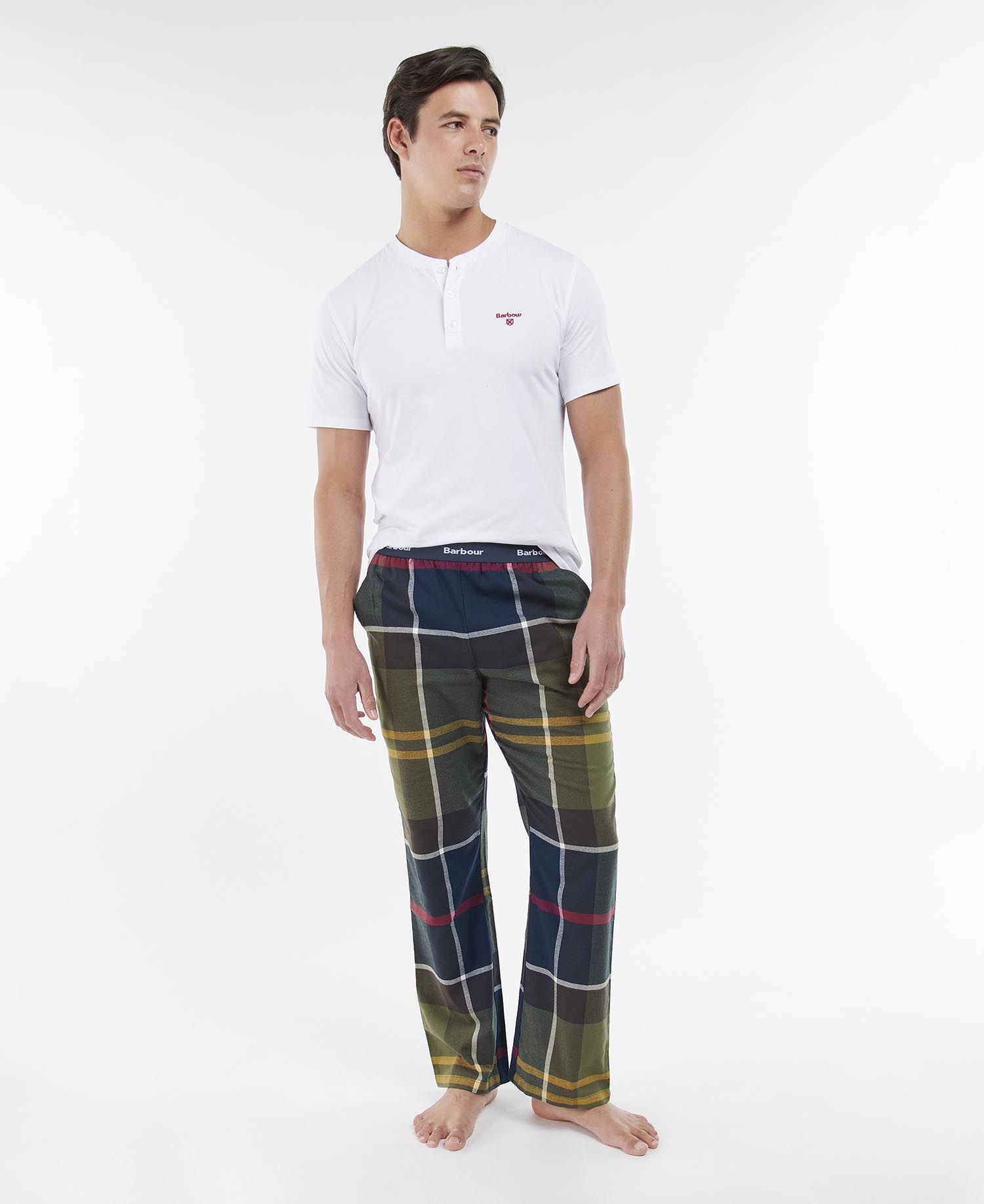 Barbour Stirling Short Sleeve Stretch Cotton Pajamas in Classic Tartan