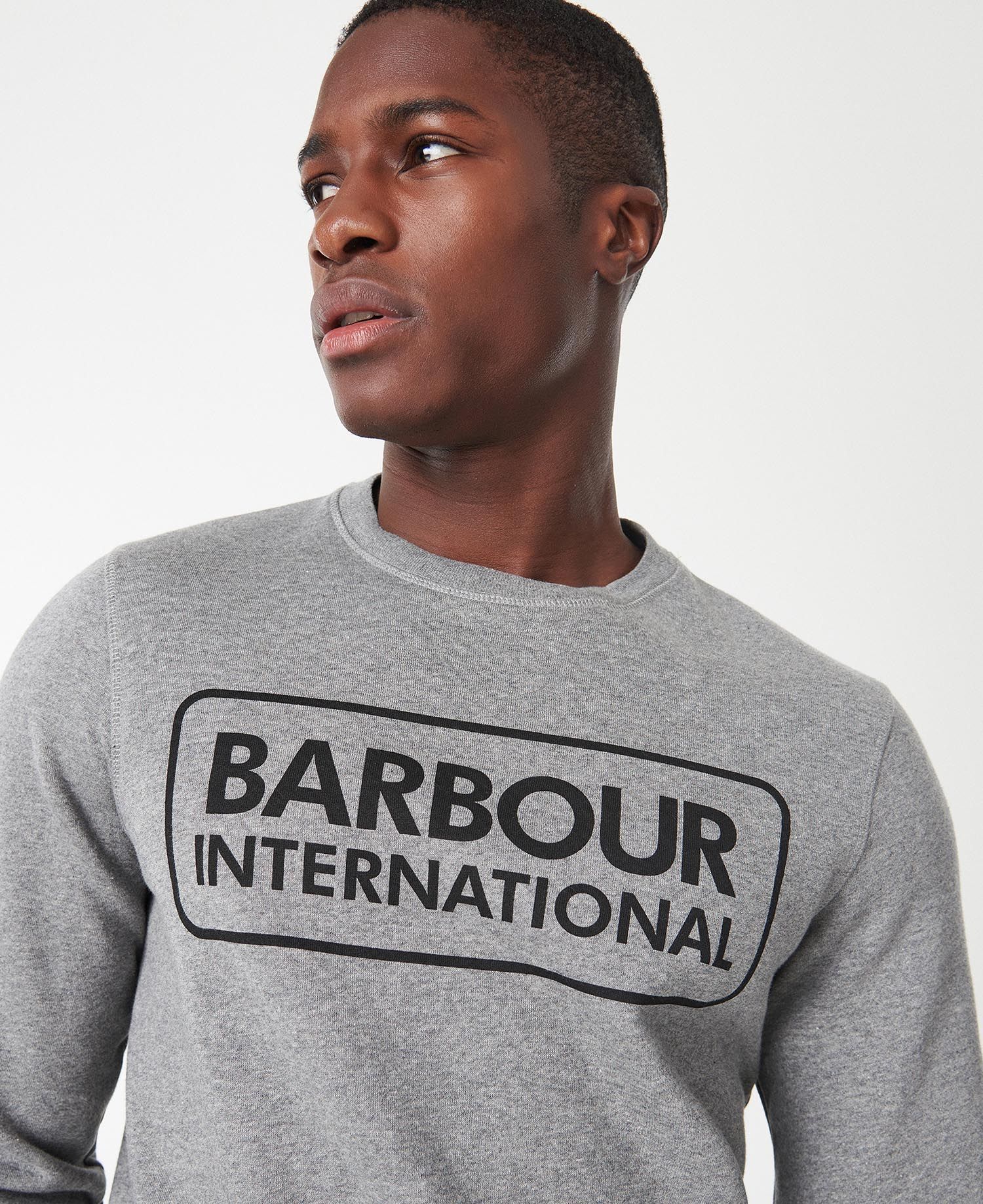 Barbour international online sweatshirt grey