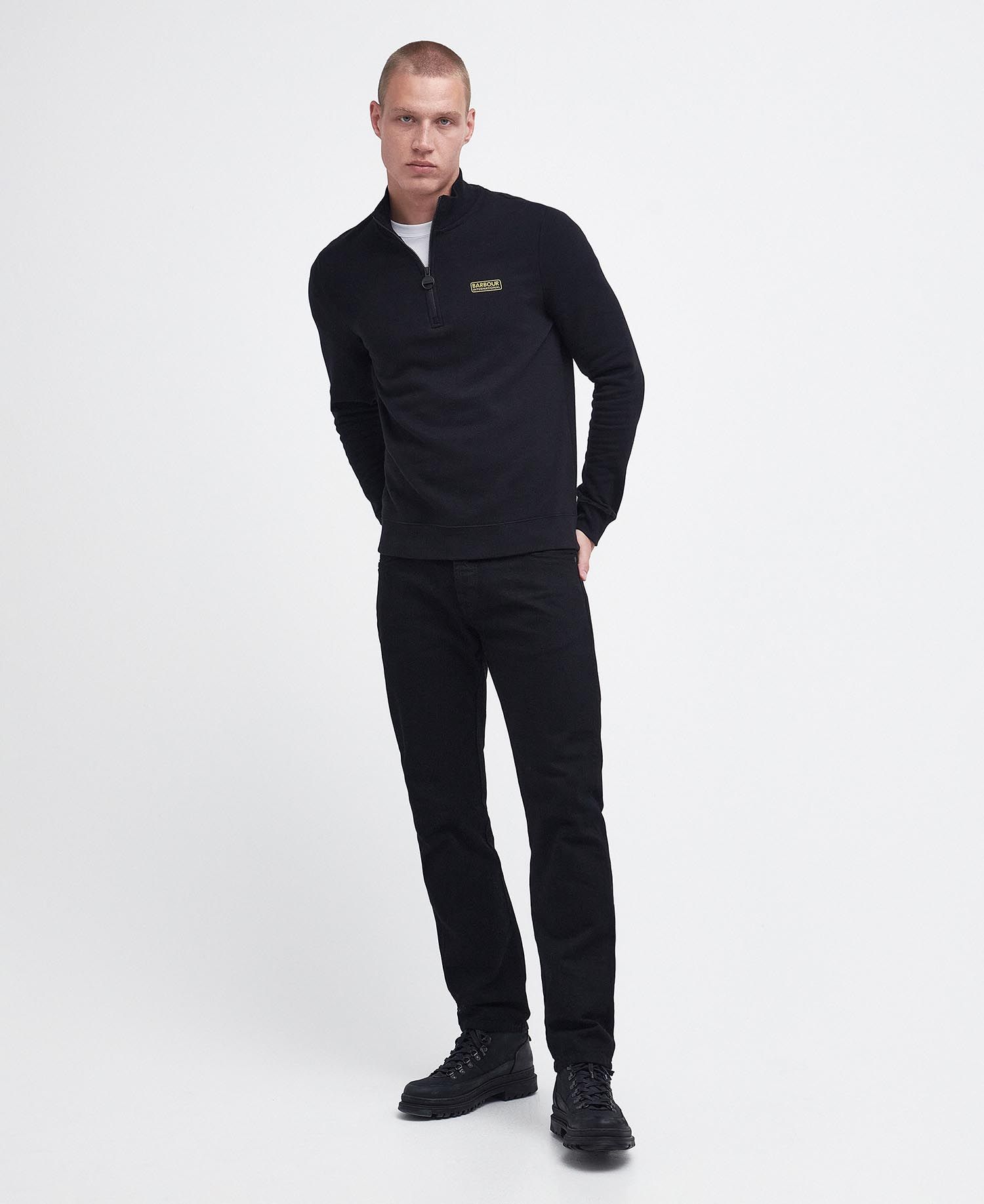 Barbour international essential half online zip sweatshirt