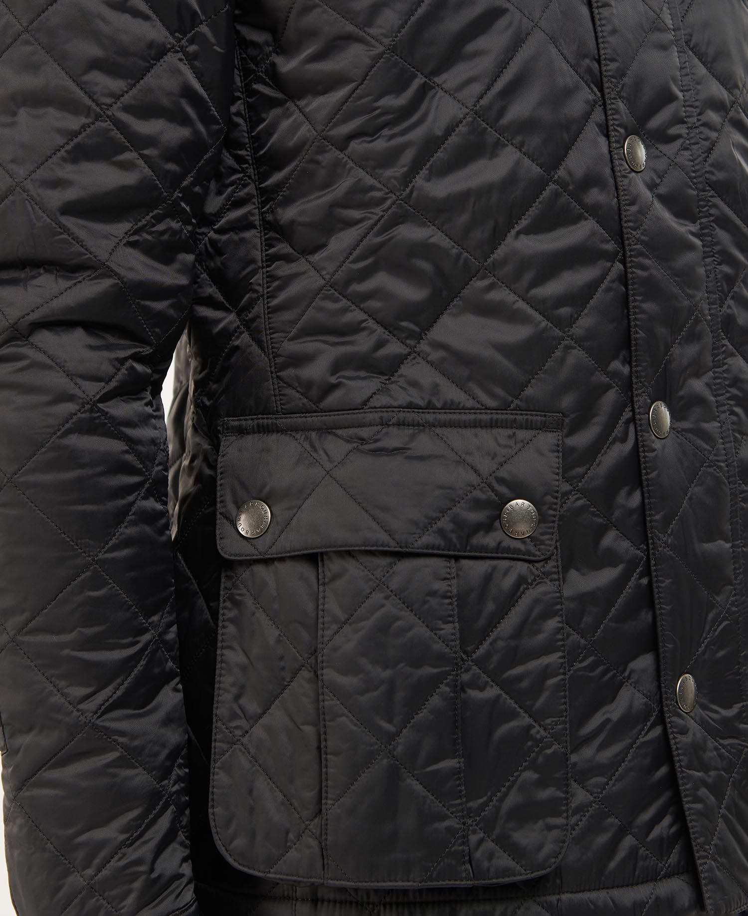 Barbour international ariel quilted jacket sale black