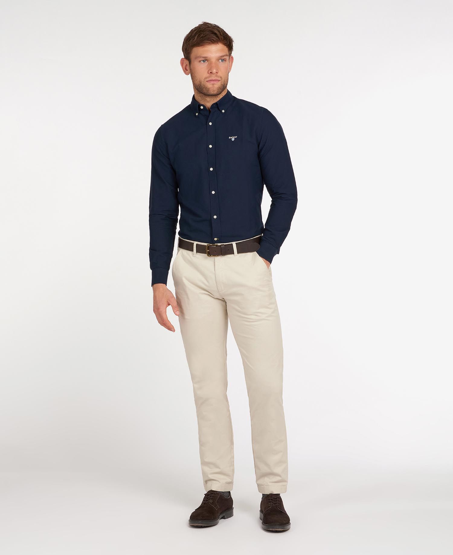 Barbour Oxford 3 Tailored Shirt in Navy | Barbour